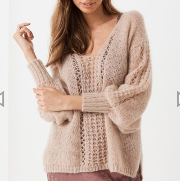 NWOT Spell V Neck Mohair Jumper - Picture 2 of 6